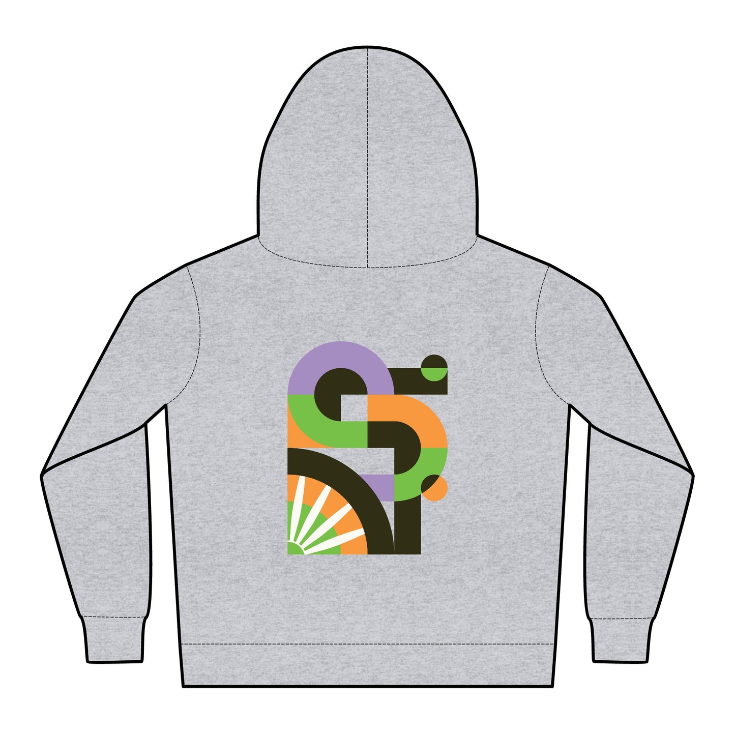 Kids Relax Hoodie with Artistic Heart and Abstract Design