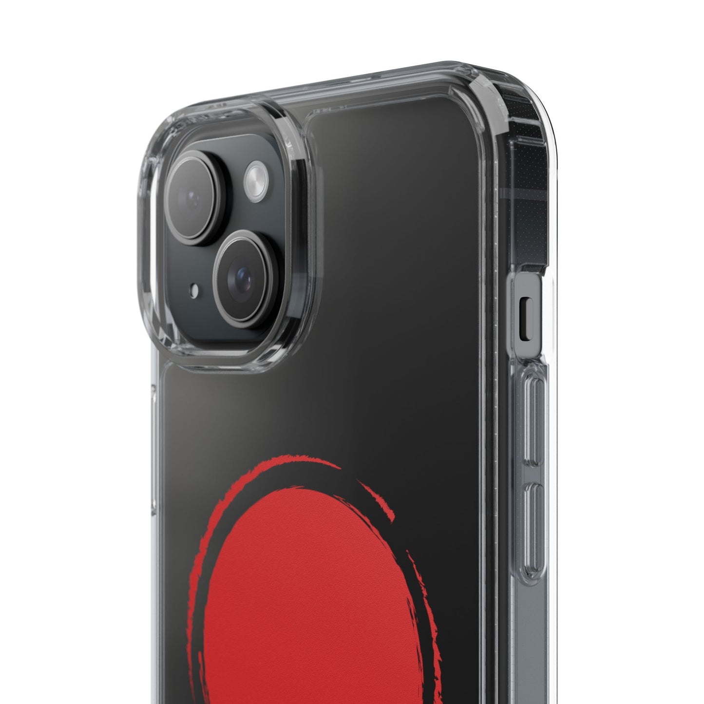 Minimalist Red Circle Clear Phone Case - Sleek & Stylish Protection