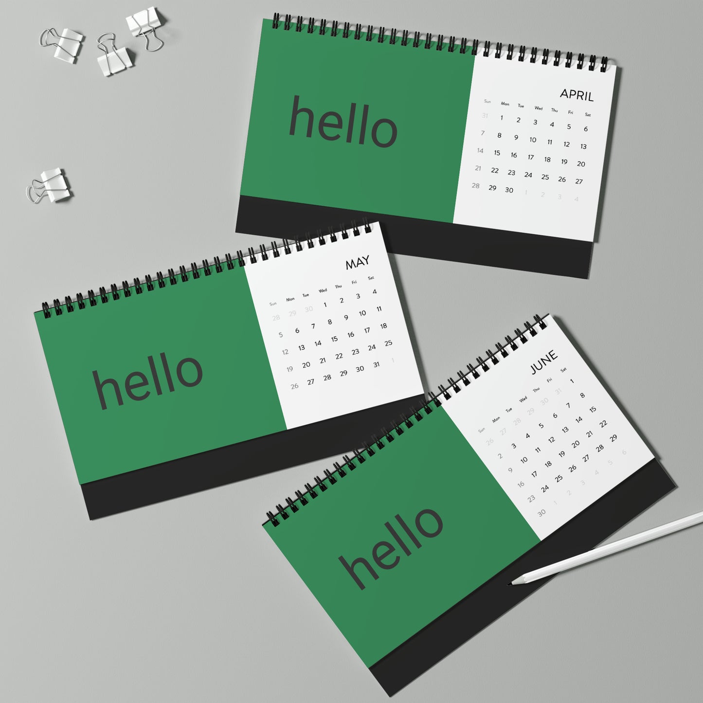 Desk Calendar (2024 grid)