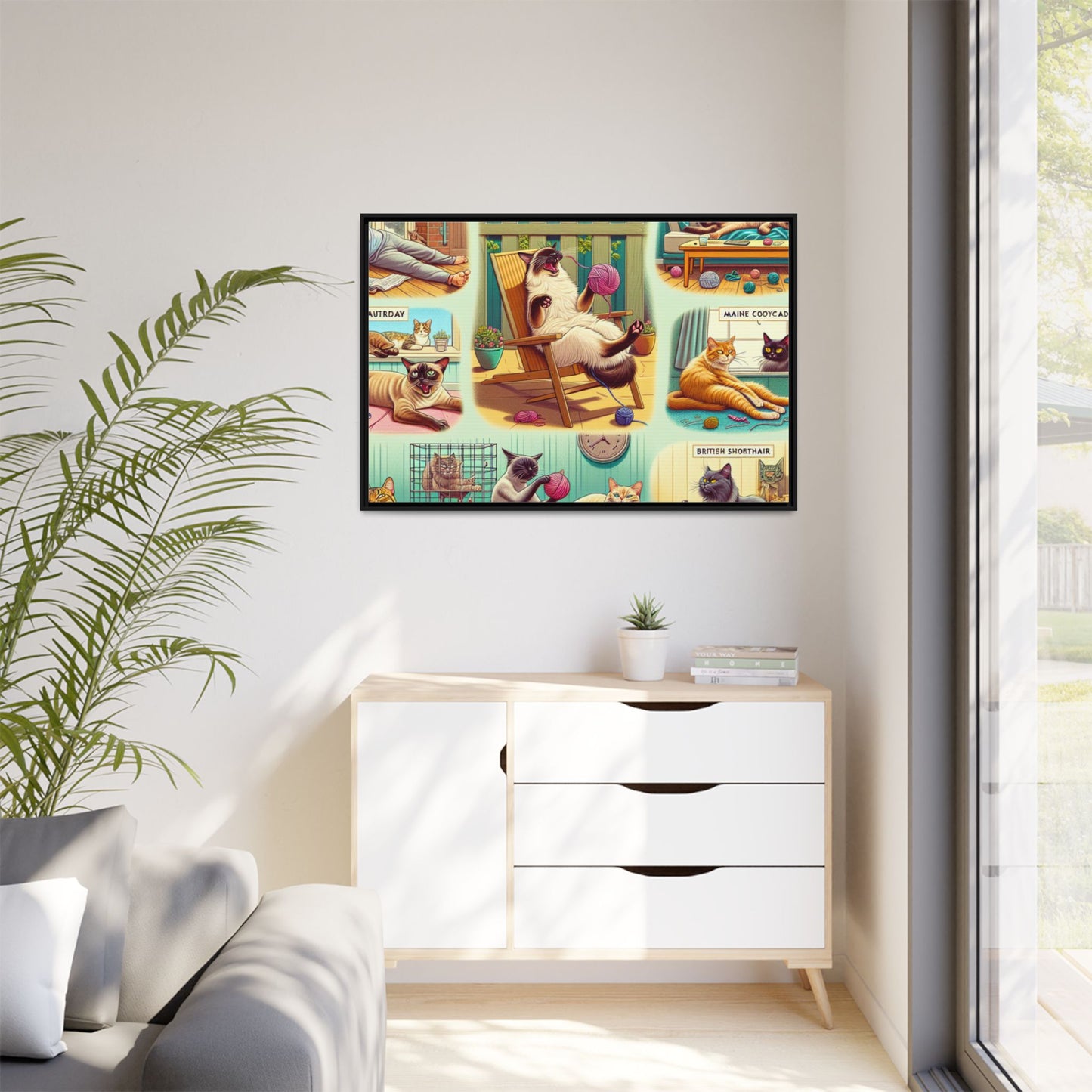 Matte Canvas, Framed (Multi-color)