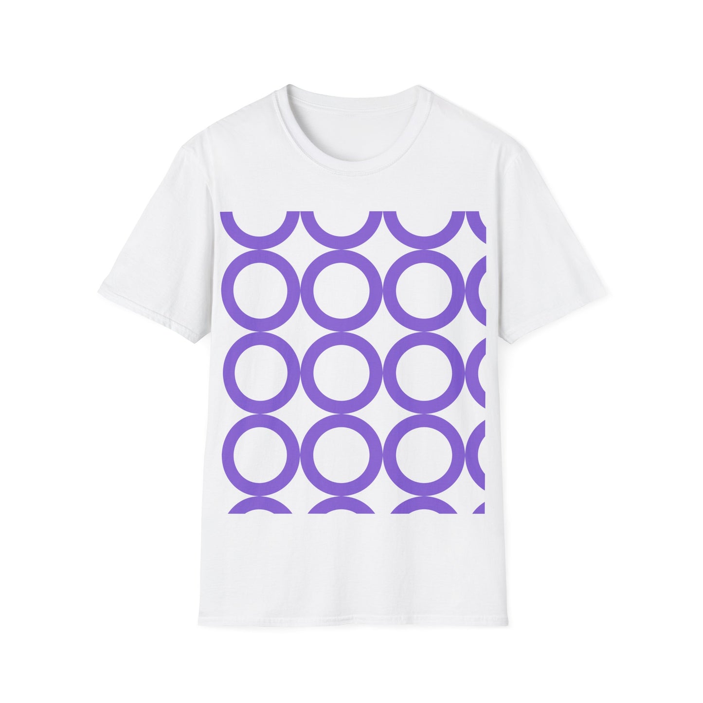 Purple Pattern Unisex Softstyle T-Shirt, Casual Tee, Trendy Gift, Graphic Top, Everyday Wear, Fashion Statement