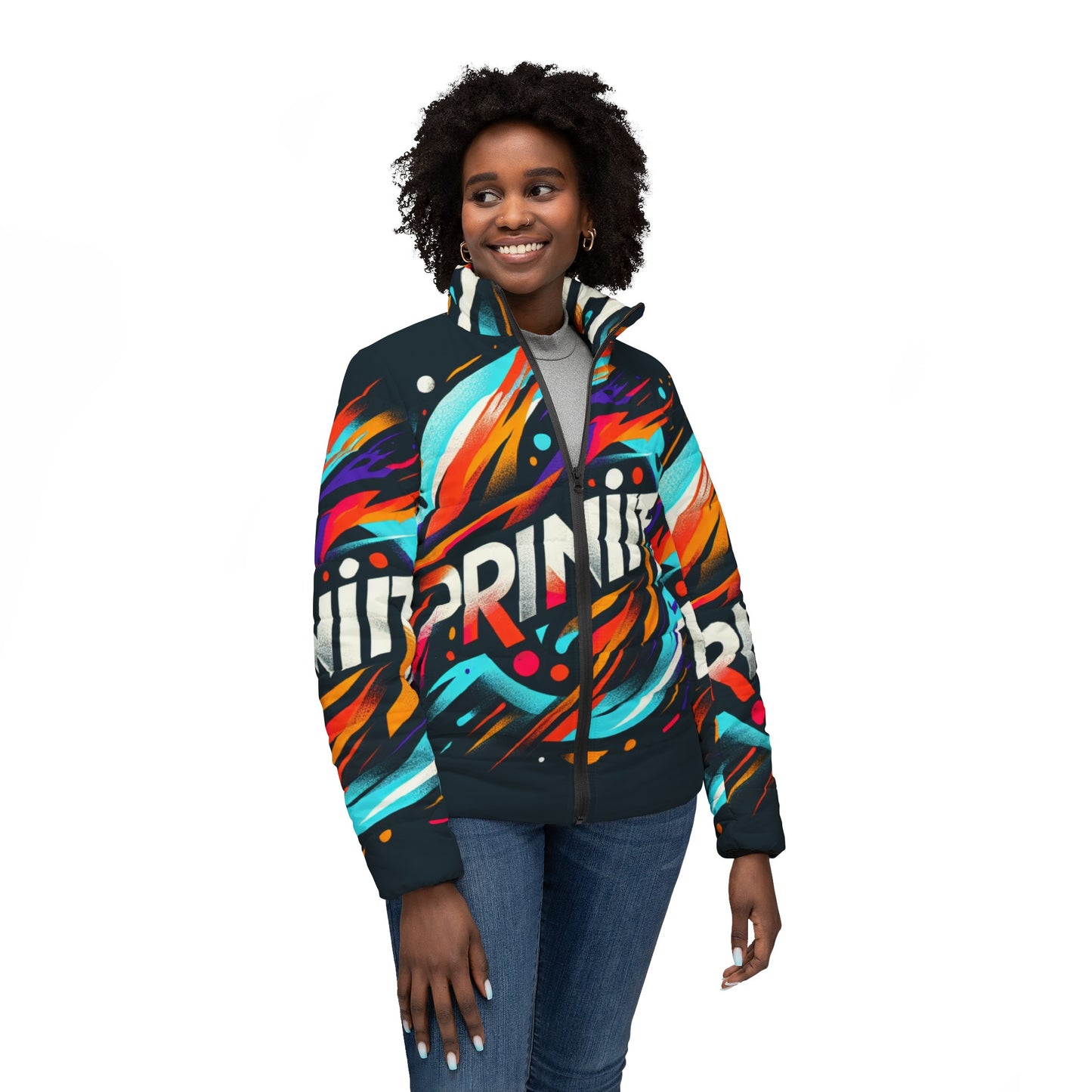 Women’s Puffer Jacket (AOP)