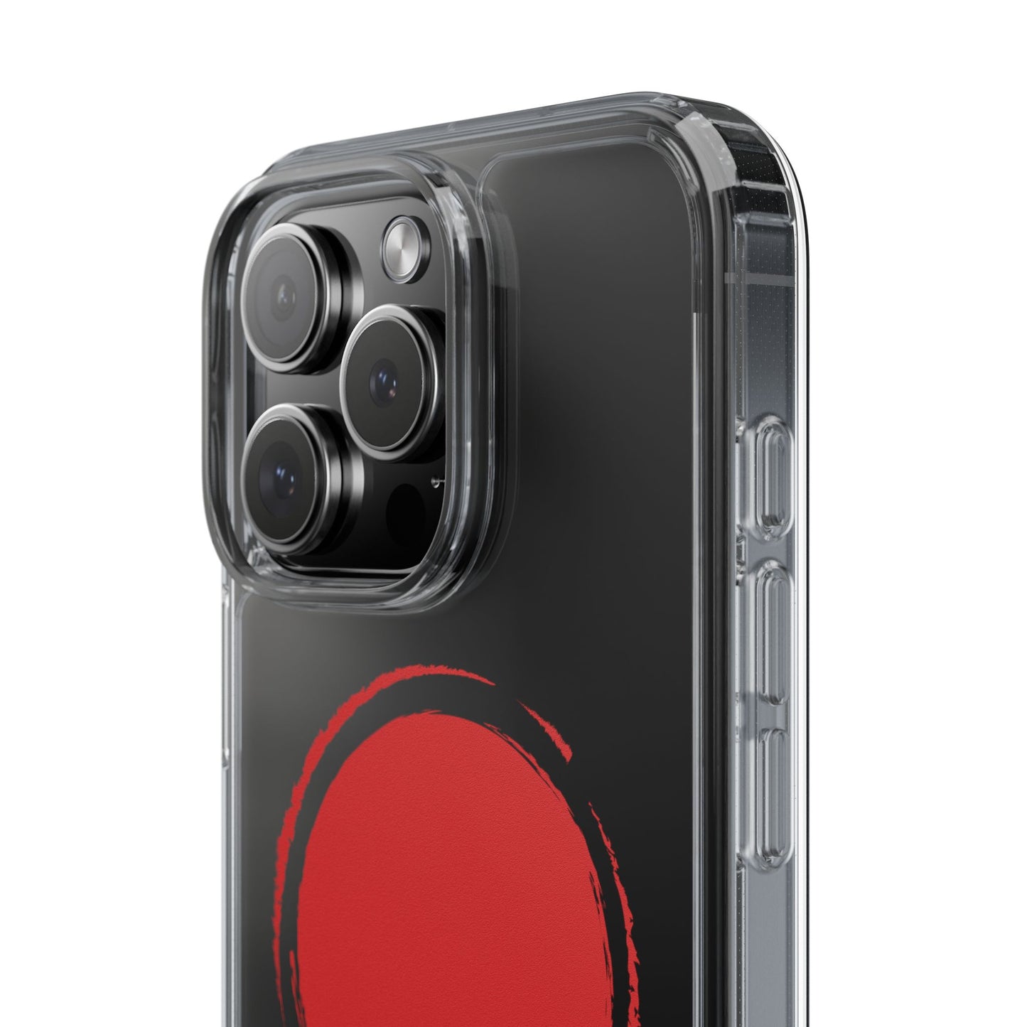 Minimalist Red Circle Clear Phone Case - Sleek & Stylish Protection