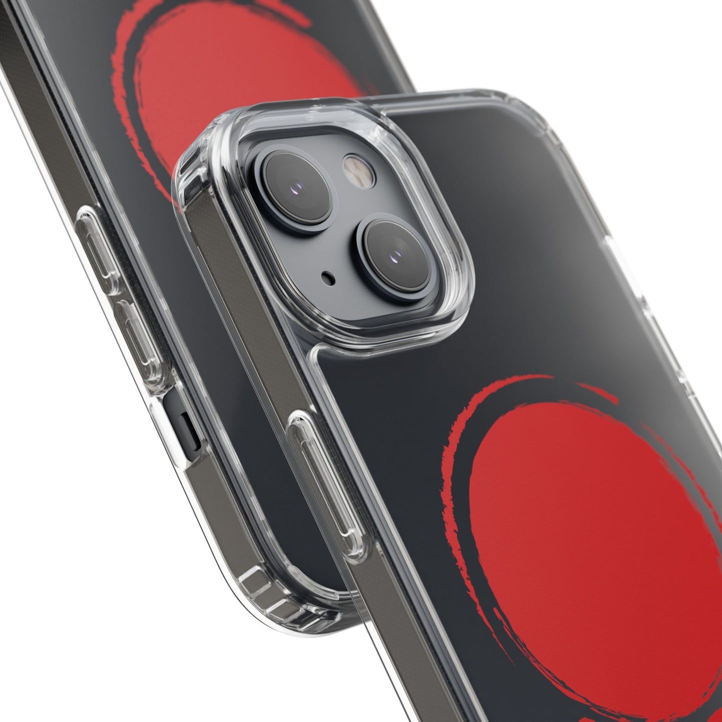 Minimalist Red Circle Clear Phone Case - Sleek & Stylish Protection