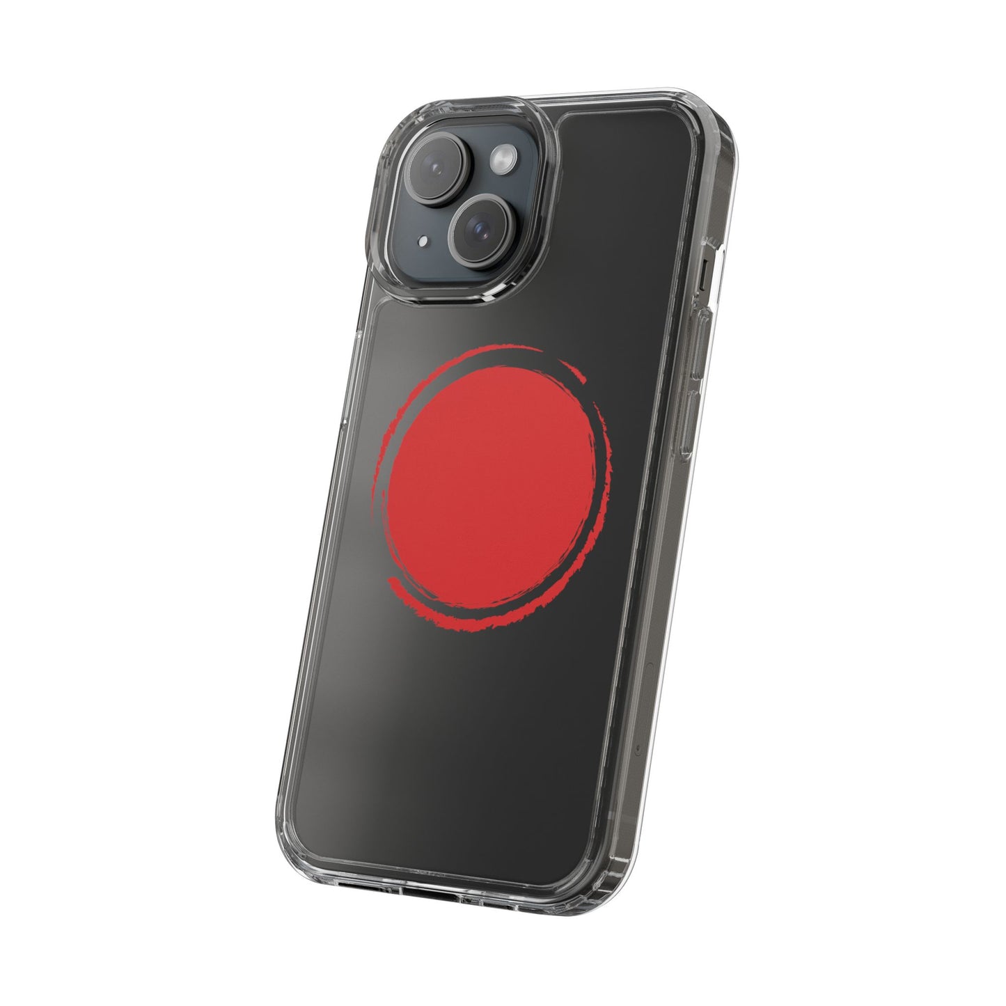Minimalist Red Circle Clear Phone Case - Sleek & Stylish Protection