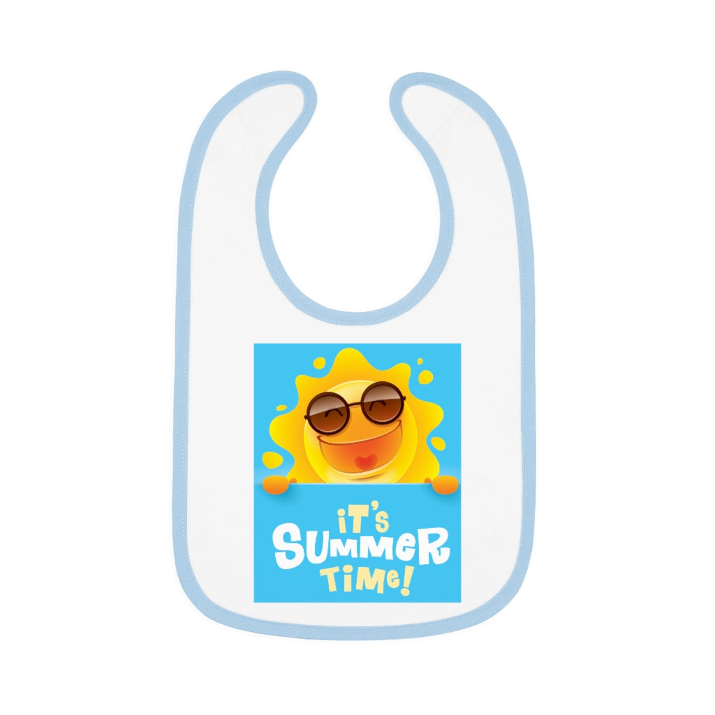 Baby Contrast Trim Jersey Bib