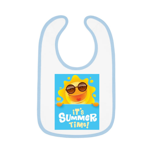 Baby Contrast Trim Jersey Bib