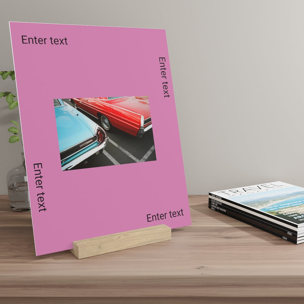 Gallery board with stand