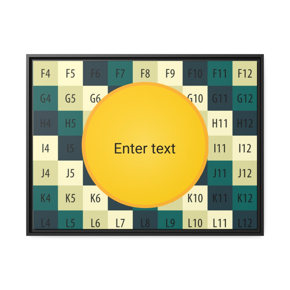 Matte Canvas, Black Frame