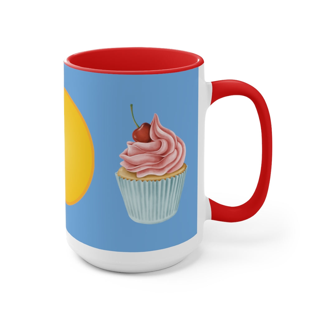 Two-Tone Coffee Mugs, 15oz