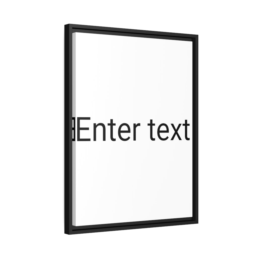 Matte Canvas, Black Frame