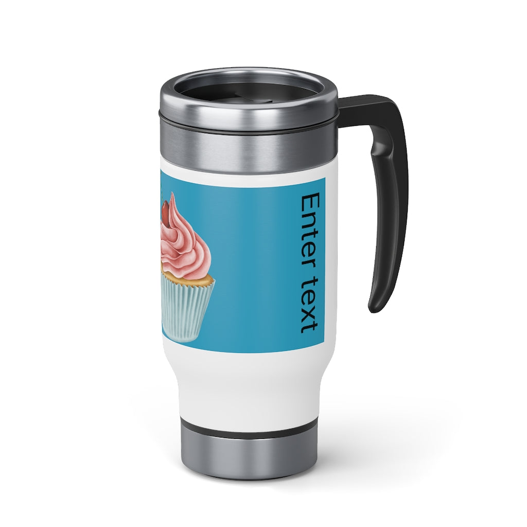 Stainless Steel Travel Mug with Handle, 14oz