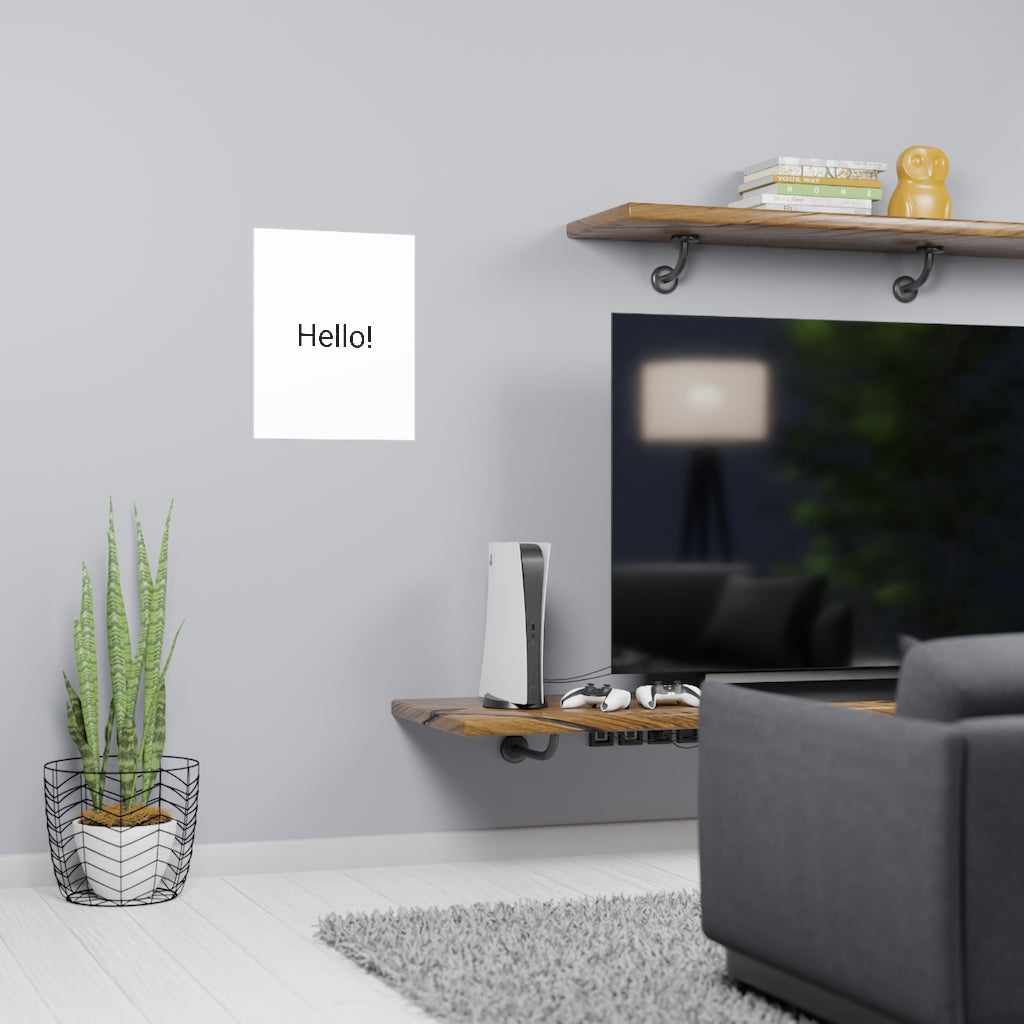 Vertical and horizontal matte posters