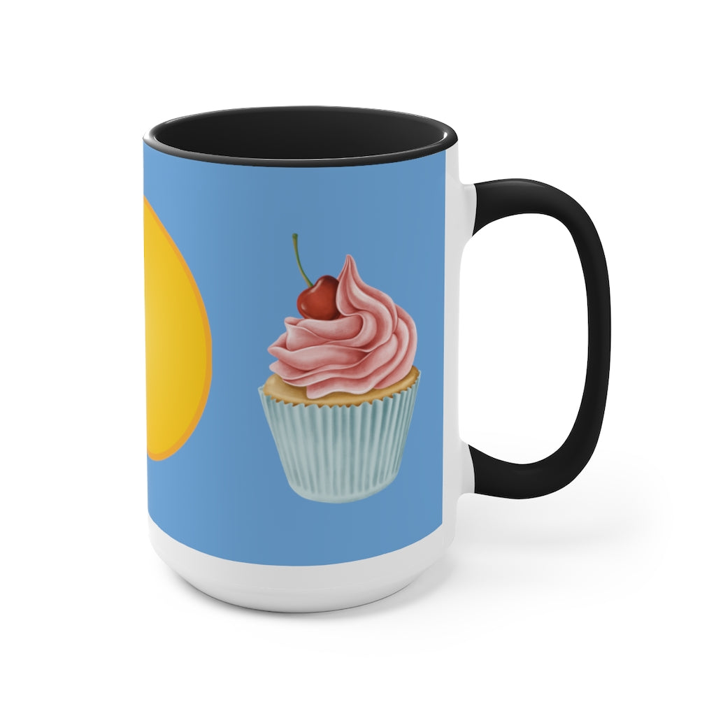 Two-Tone Coffee Mugs, 15oz