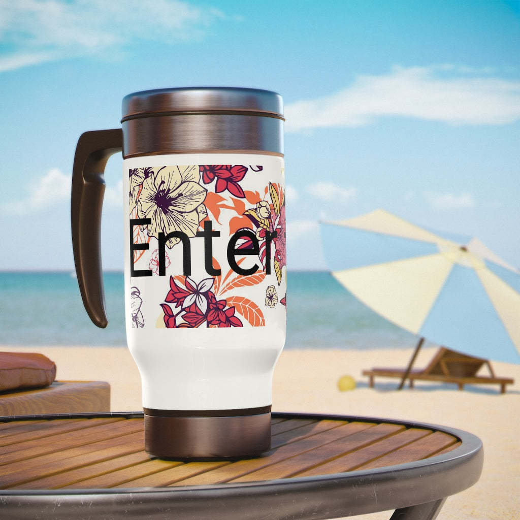 Stainless Steel Travel Mug with Handle, 14oz