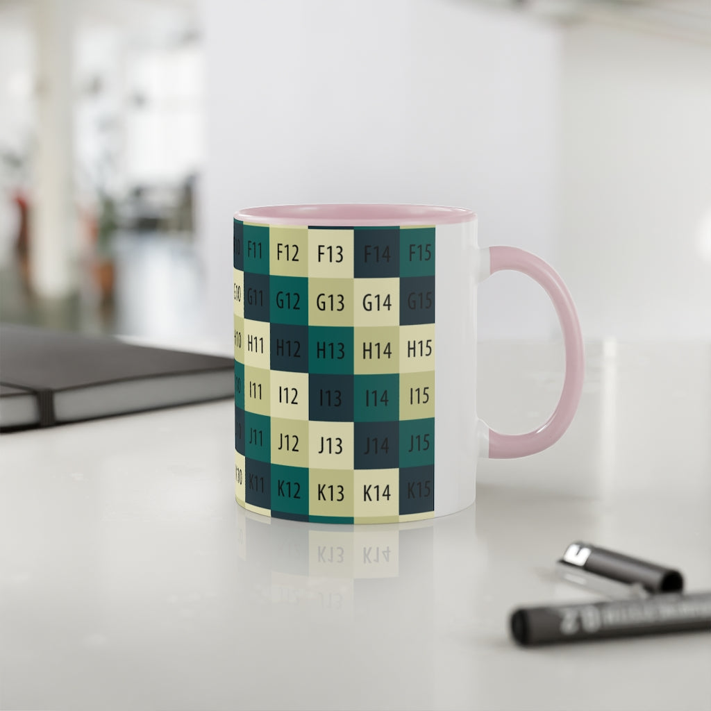 White Accent Mug, 11oz