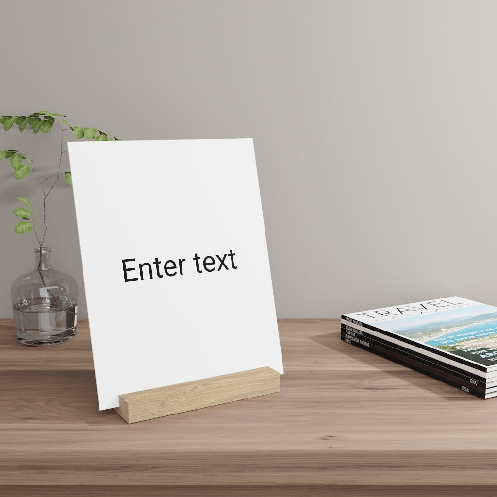 Gallery board with stand