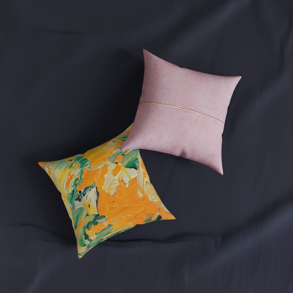 Square Pillow - Pink Back