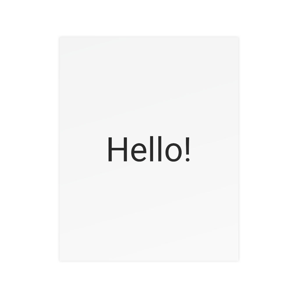 Vertical and horizontal matte posters