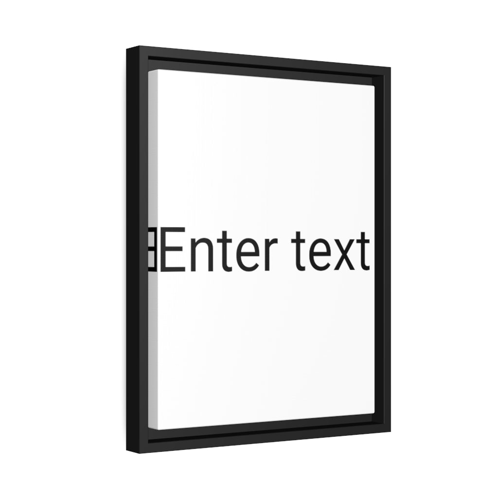 Matte Canvas, Black Frame