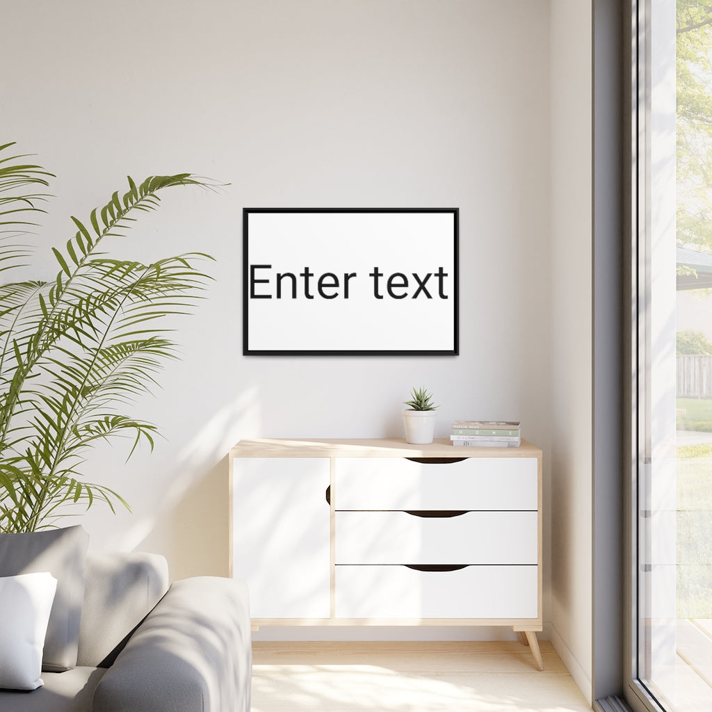 Matte Canvas, Black Frame