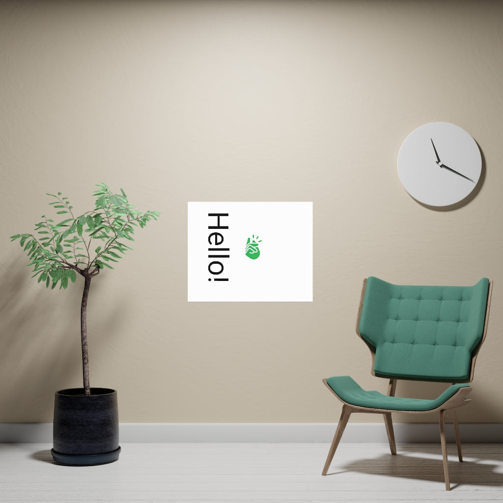 Vertical and horizontal matte posters