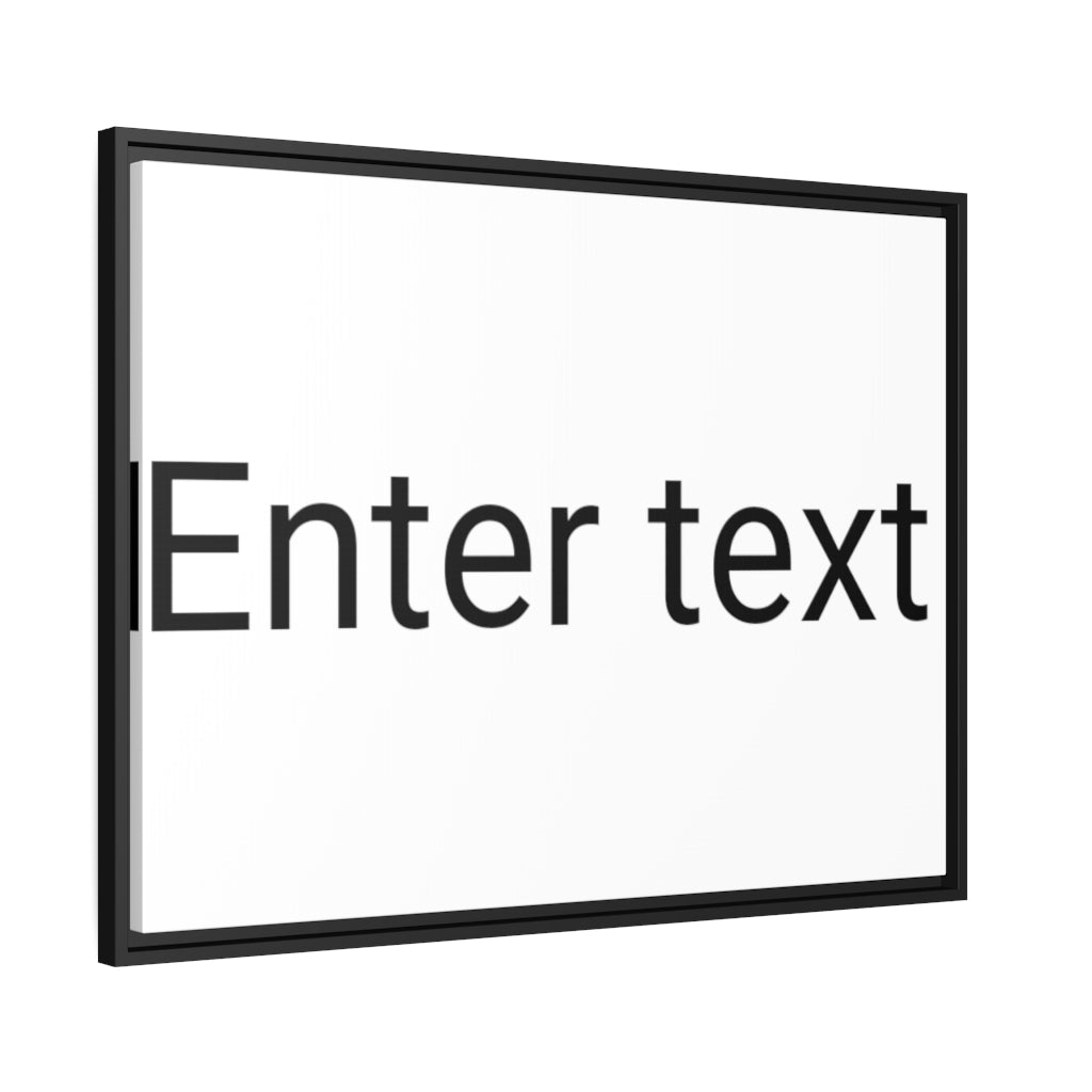 Matte Canvas, Black Frame