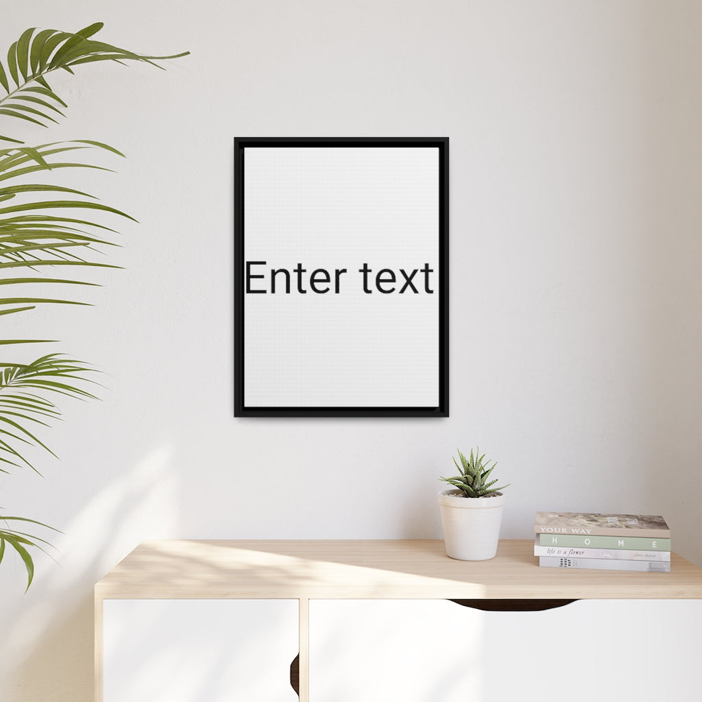 Matte Canvas, Black Frame