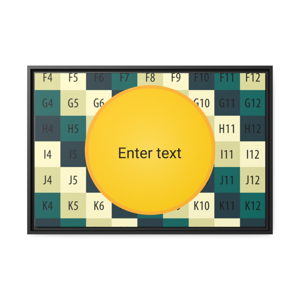 Matte Canvas, Black Frame