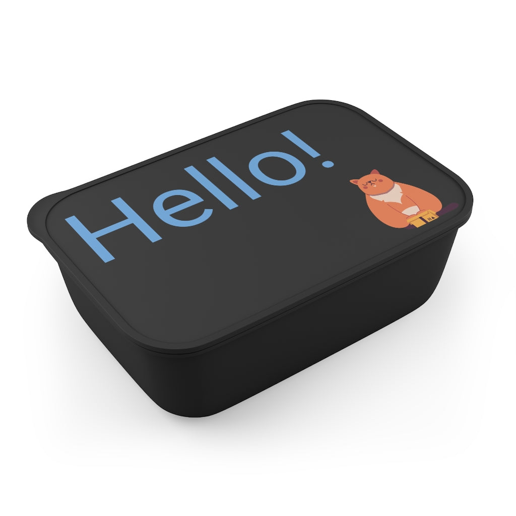 PLA Bento Box with Band and Utensils