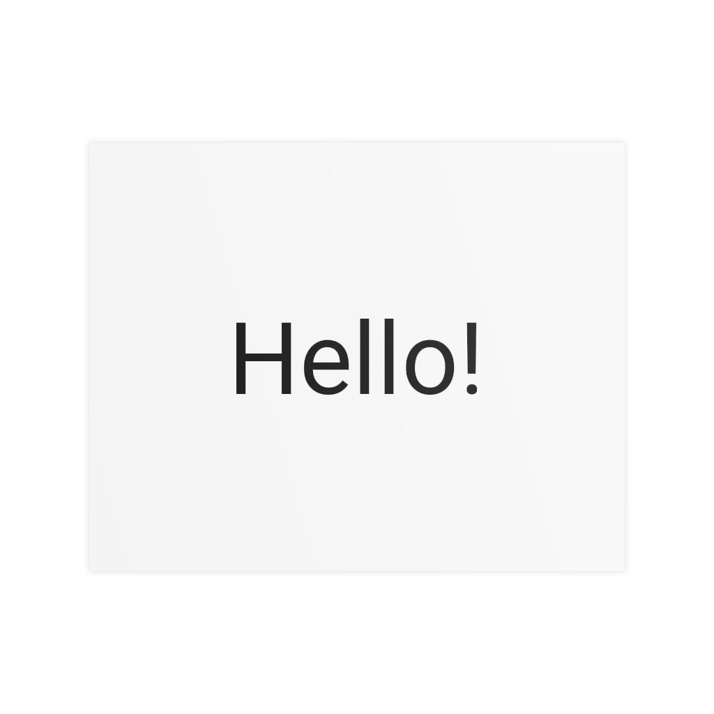 Vertical and horizontal matte posters