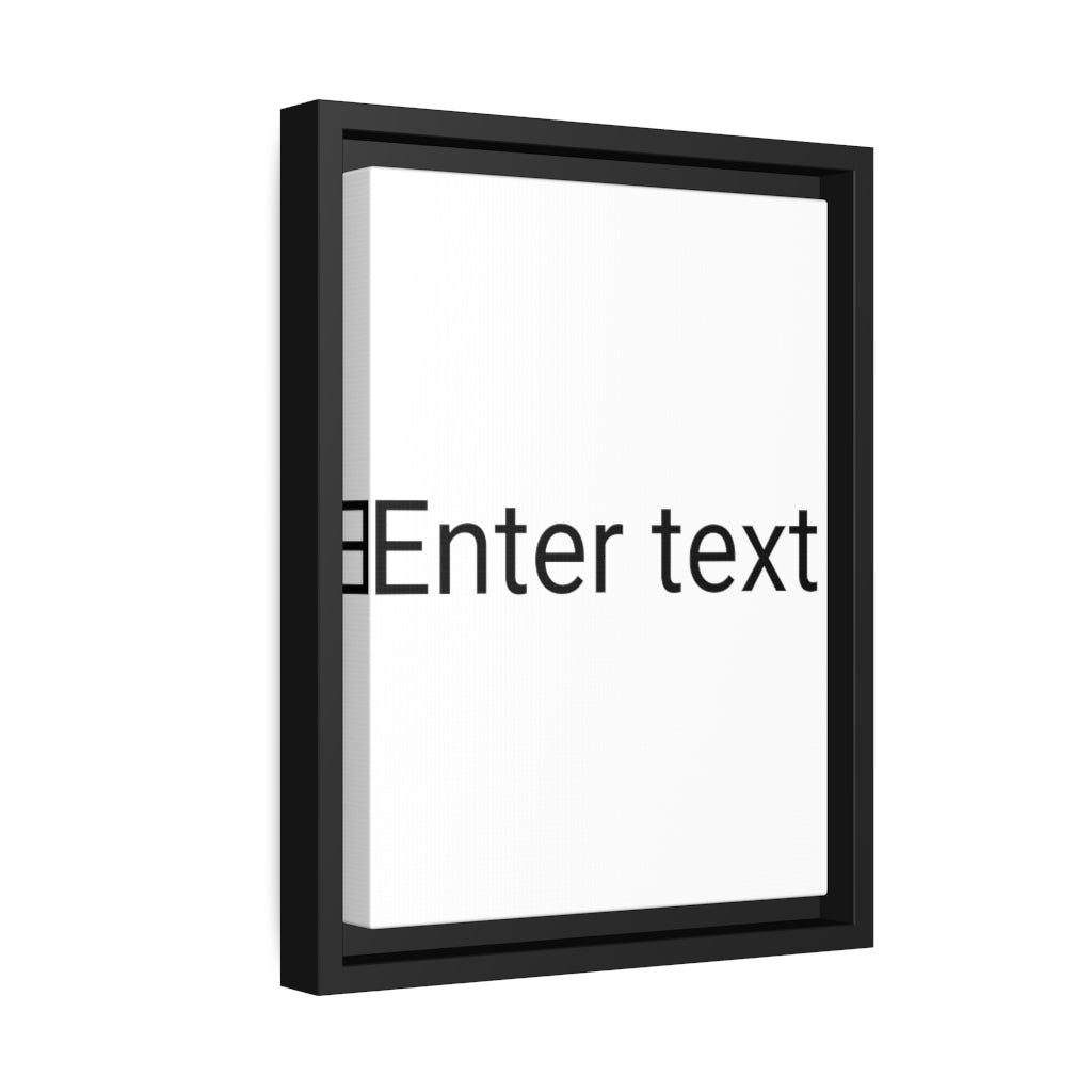 Matte Canvas, Black Frame