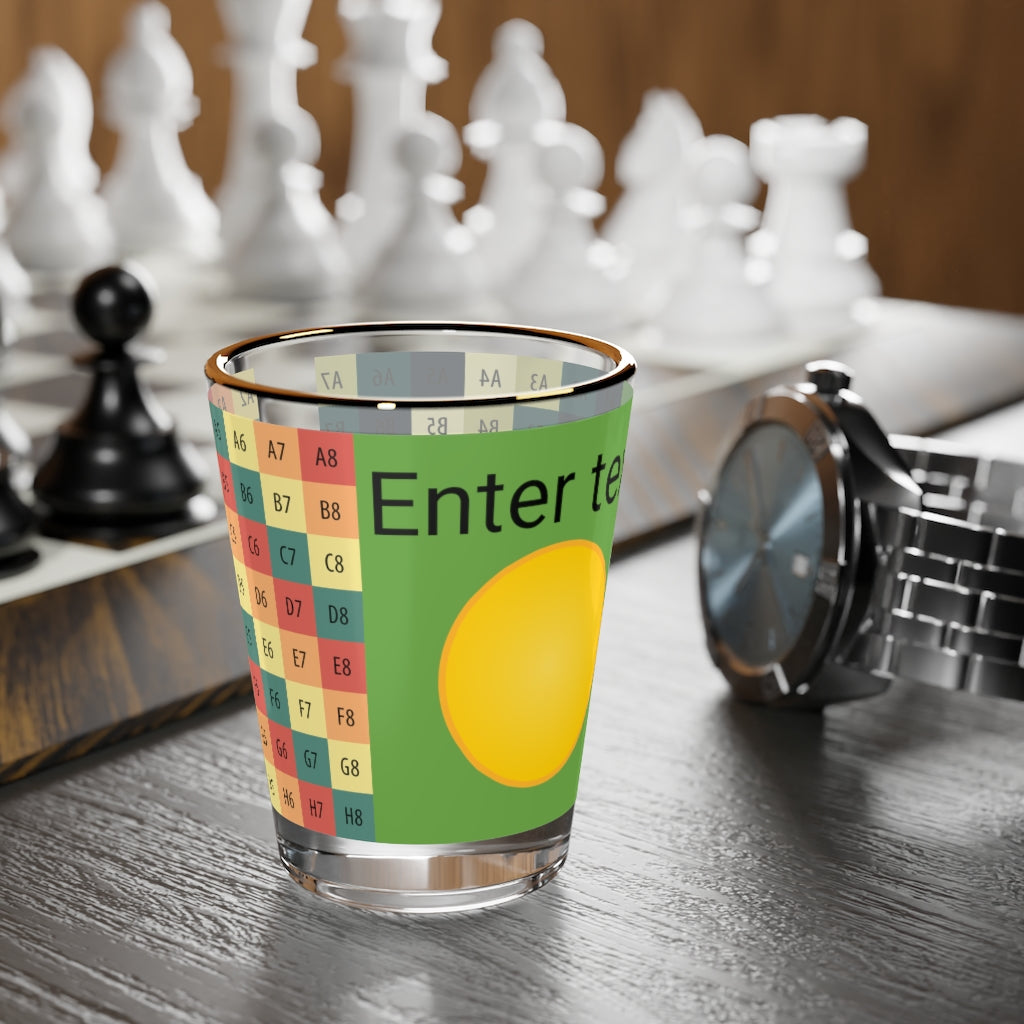 Glass Shot with Gold Rim