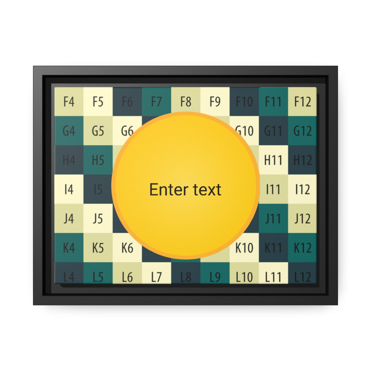 Matte Canvas, Black Frame