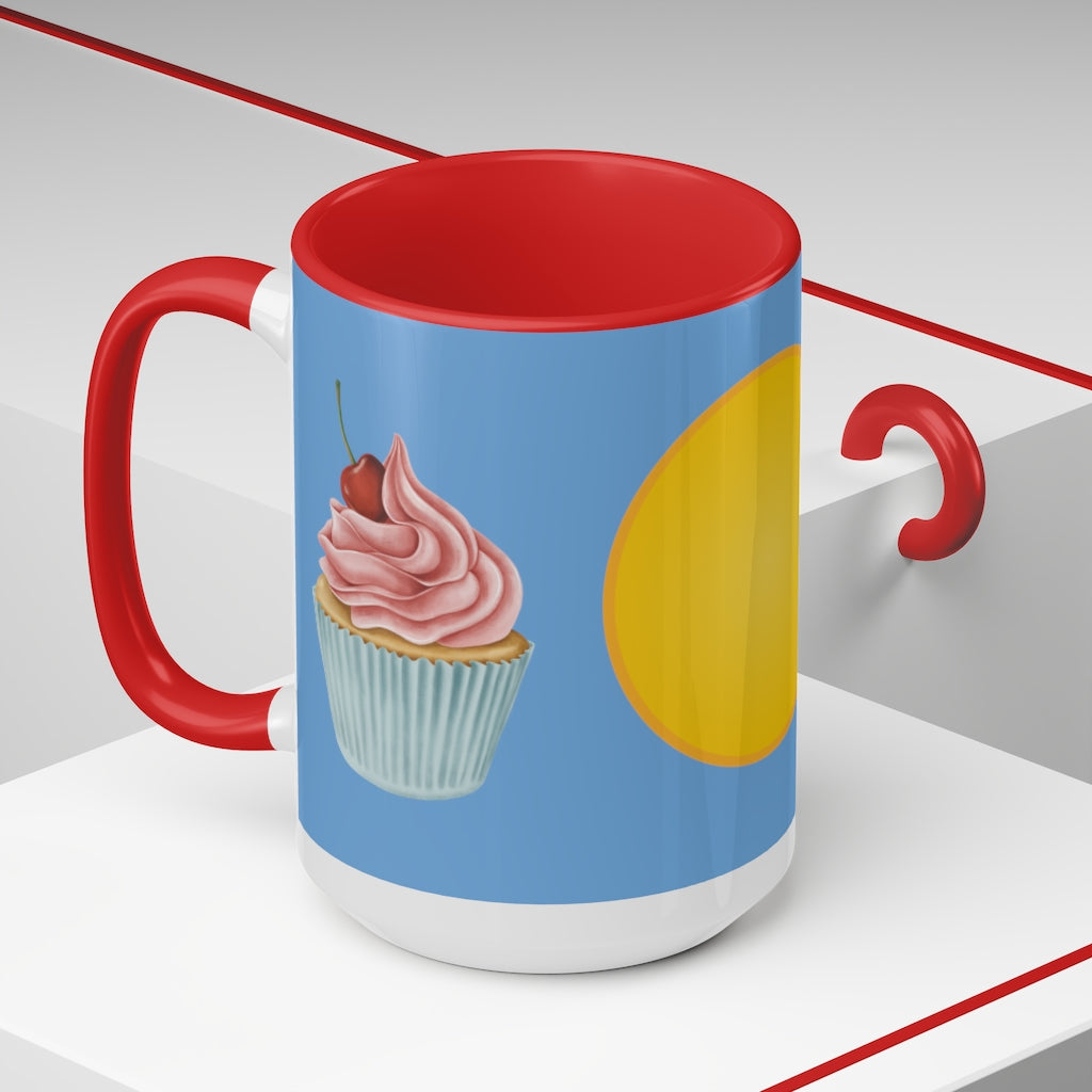 Two-Tone Coffee Mugs, 15oz