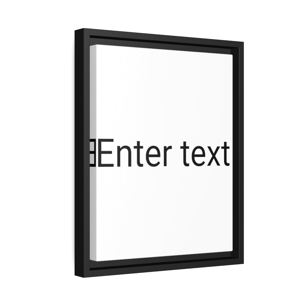 Matte Canvas, Black Frame