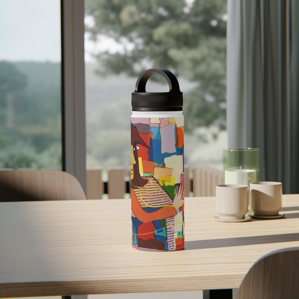 Stainless Steel Water Bottle, Handle Lid