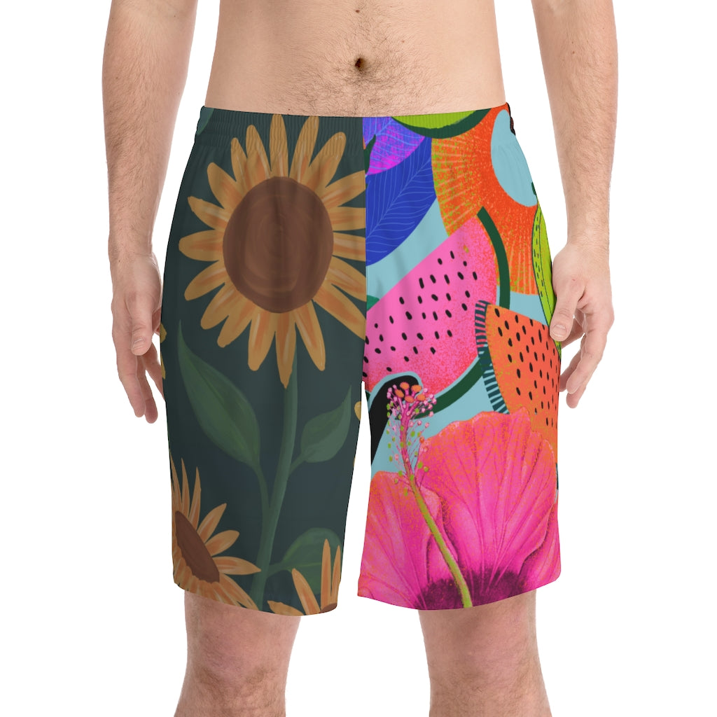 Men's Elastic Beach Shorts (AOP)