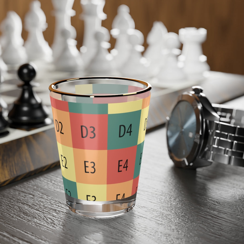 Glass Shot with Gold Rim