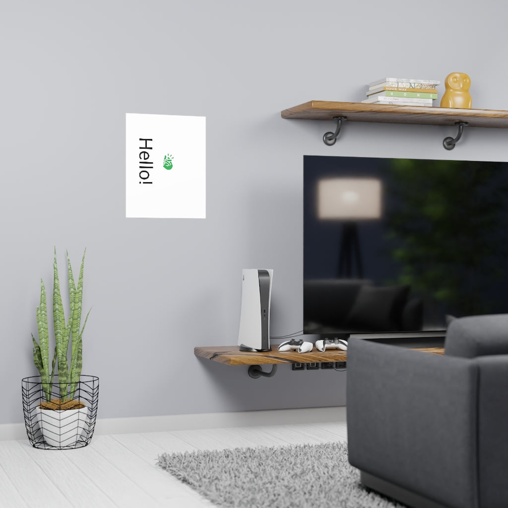 Vertical and horizontal matte posters