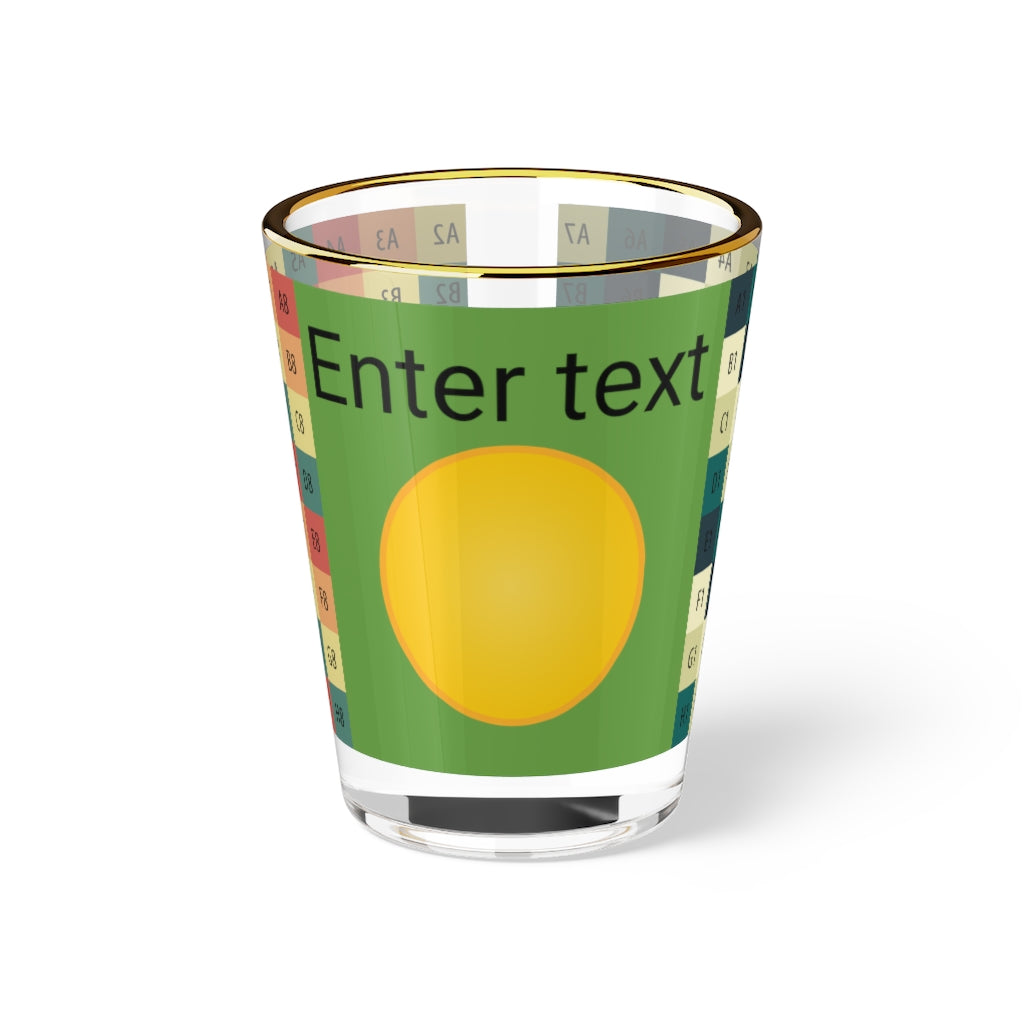 Glass Shot with Gold Rim