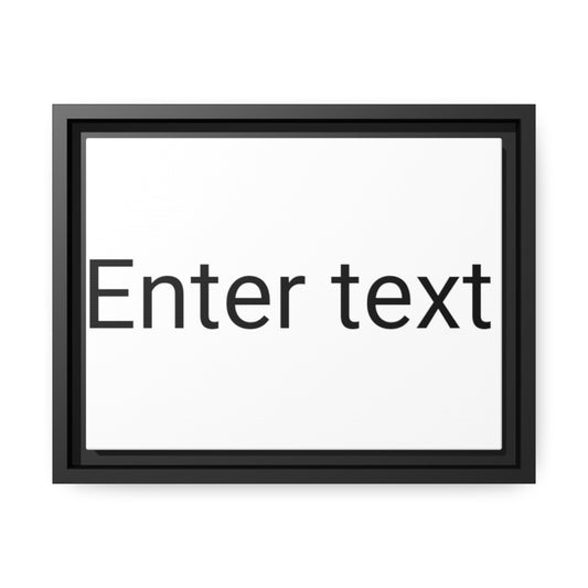 Matte Canvas, Black Frame