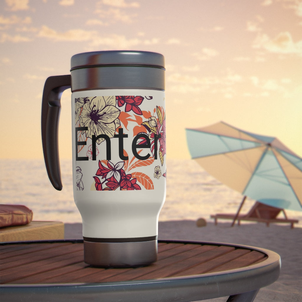 Stainless Steel Travel Mug with Handle, 14oz