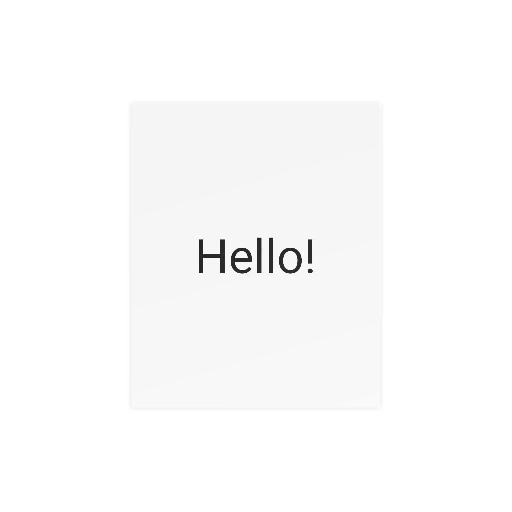 Vertical and horizontal matte posters