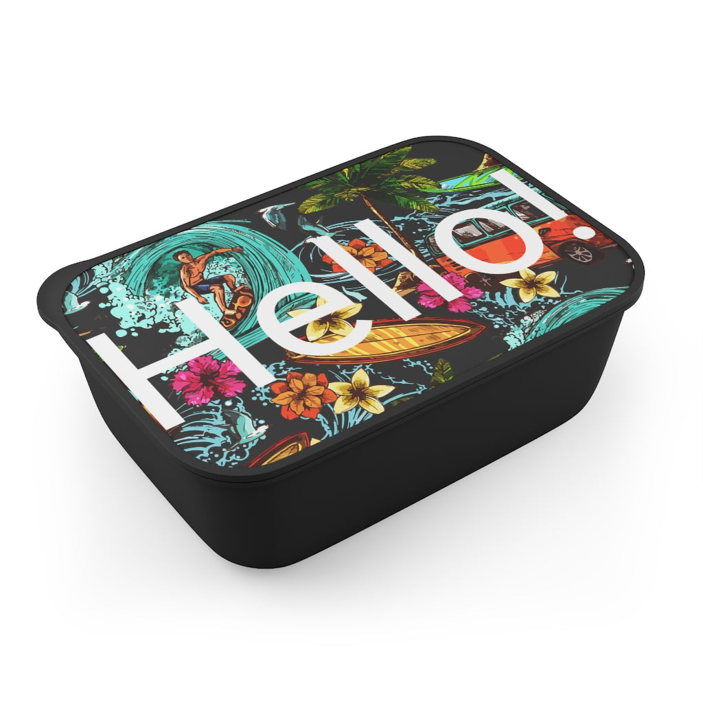 PLA Bento Box with Band and Utensils