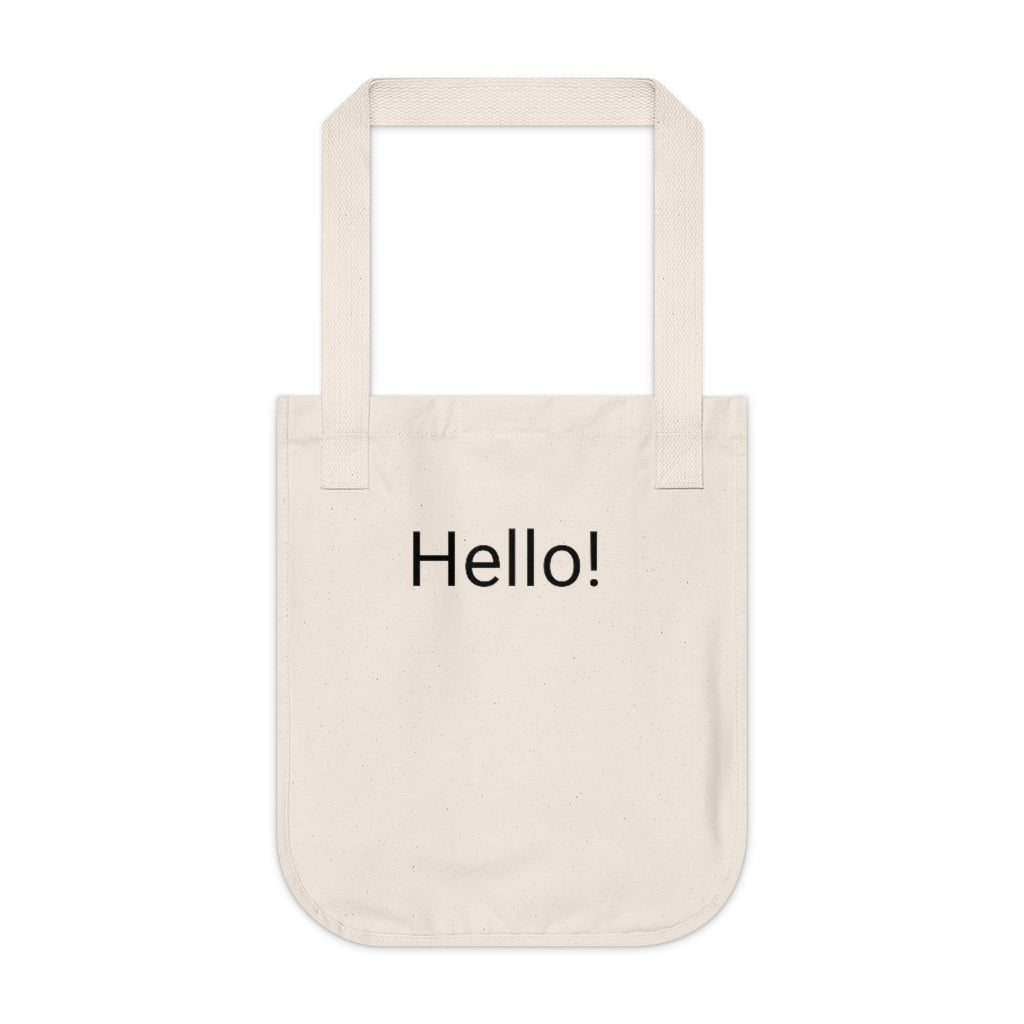 Organic Canvas Tote Bag