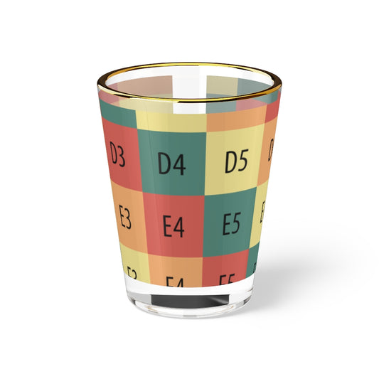 Glass Shot with Gold Rim