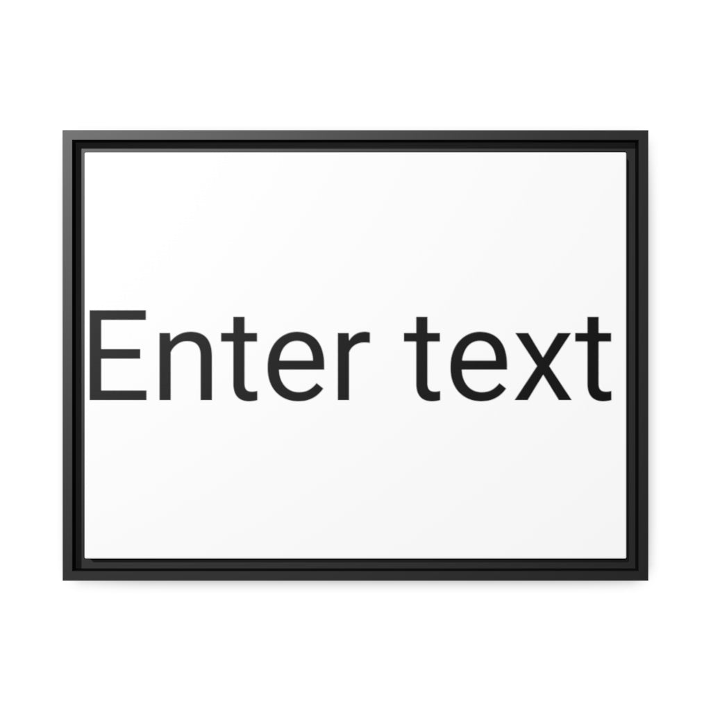 Matte Canvas, Black Frame