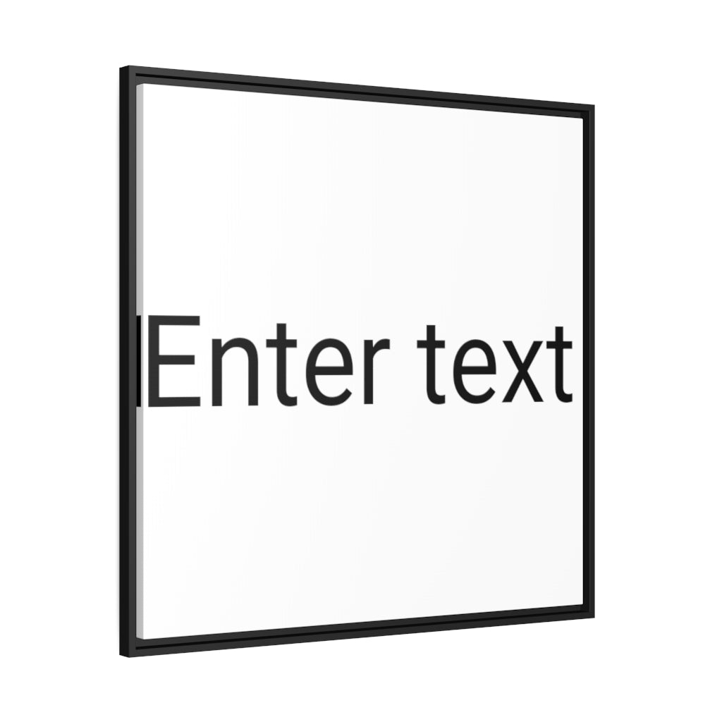 Matte Canvas, Black Frame