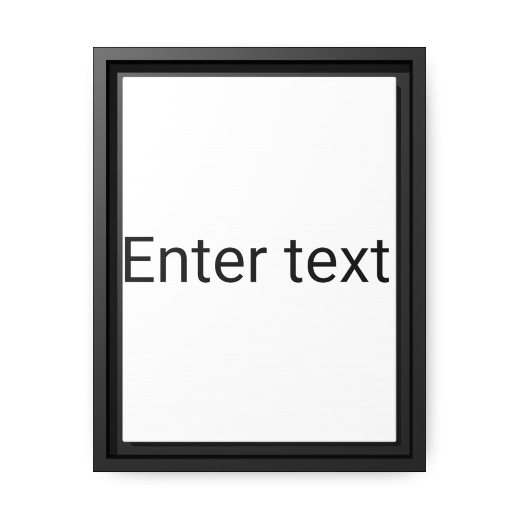 Matte Canvas, Black Frame